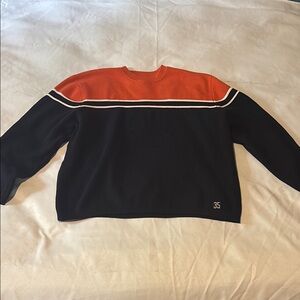 Arizona Jean Company Orange and Black Crewneck Sweater